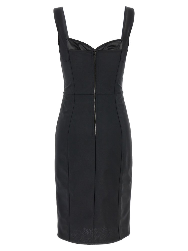 Dolce & Gabbana Lace Detailed Midi Corsetry Dress – Cettire 