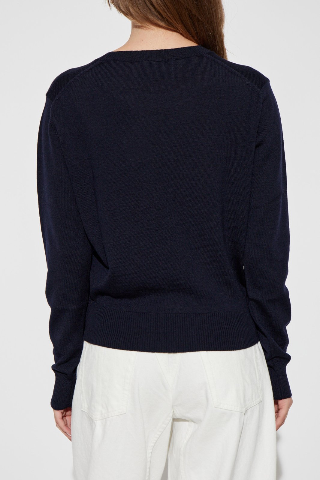 AMI Paris Ami de Coeur Logo Embroidered Knit Jumper