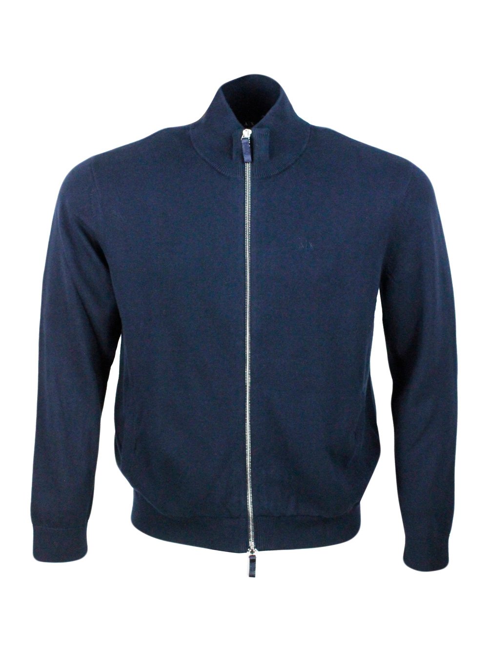 Armani Exchange Long-Sleeved Zip-Up Knitted Jacket – Cettire