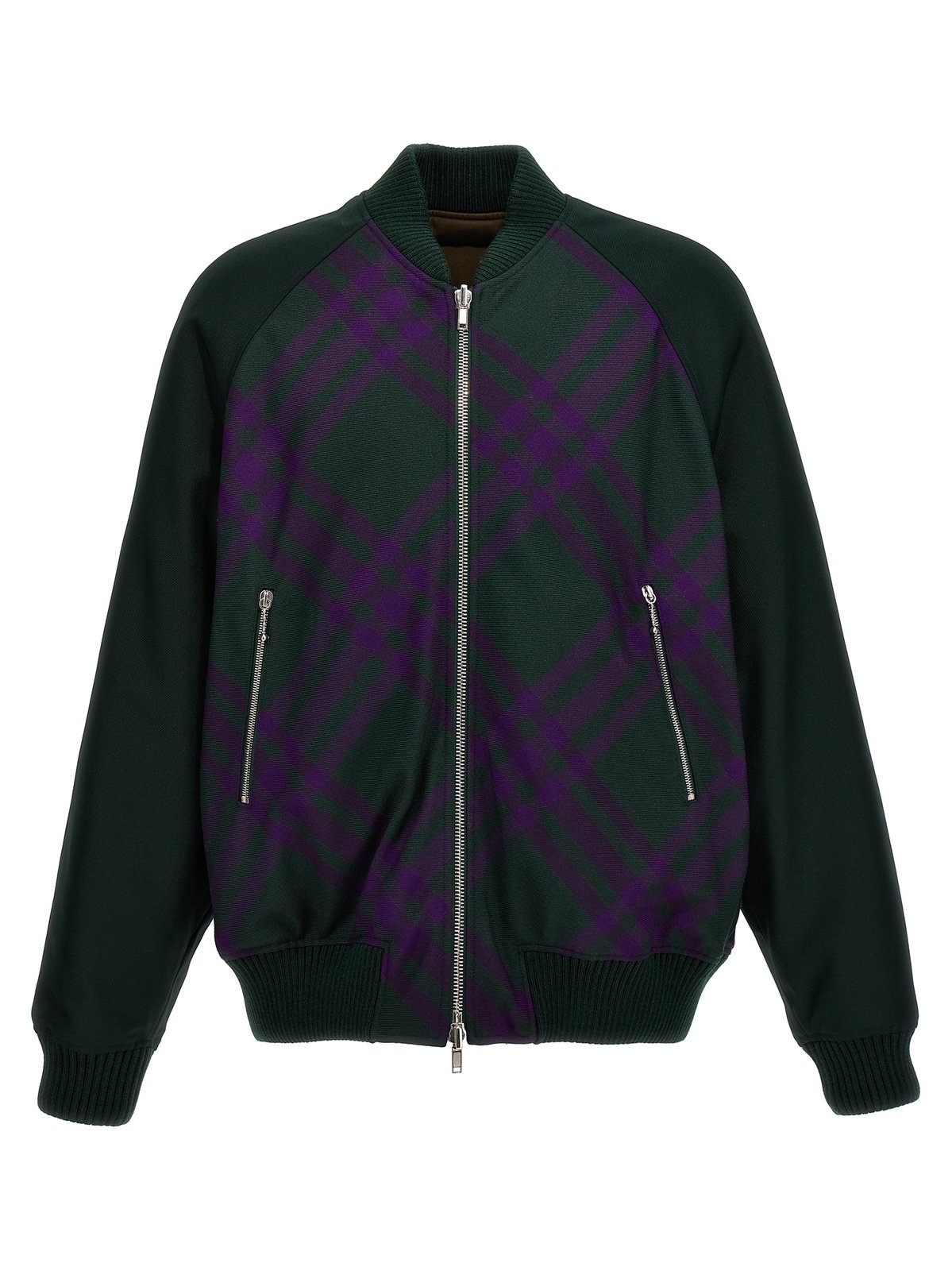 Burberry Checked Zipped Reversible Bomber Jacket