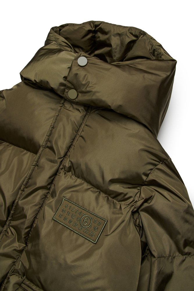 MM6 Maison Margiela Kids 넘버릭 로고 패치 패딩 후드 재킷
