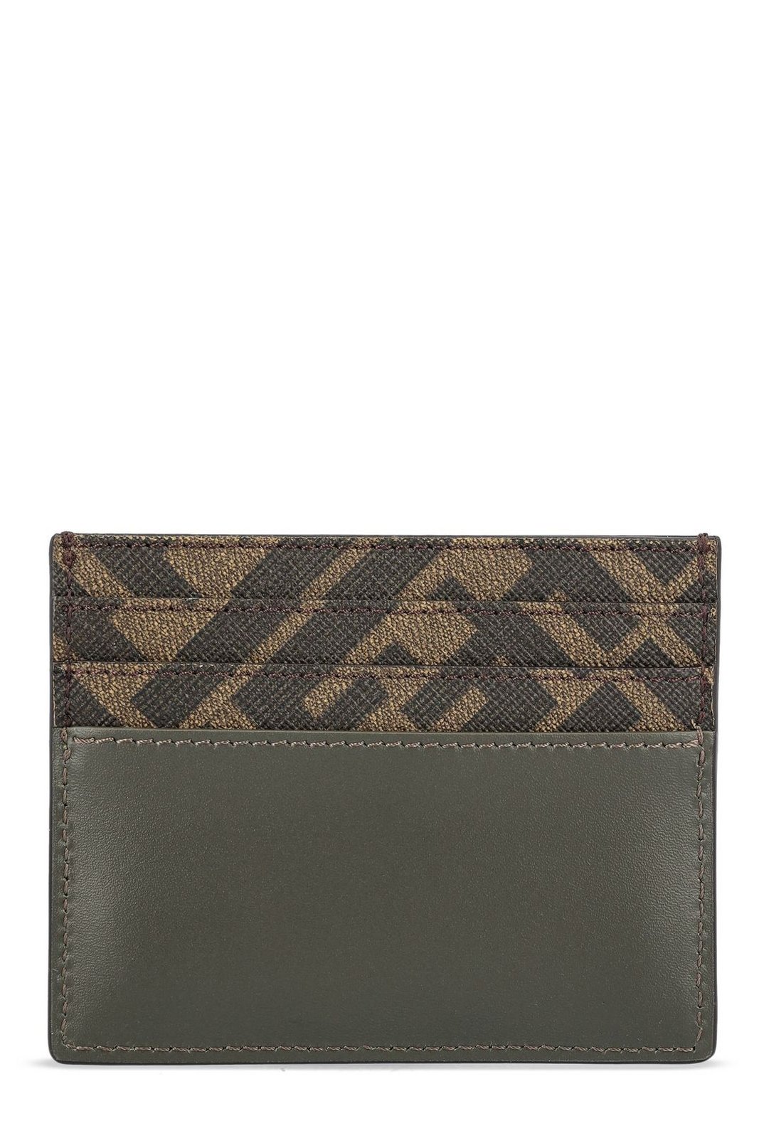 Fendi FF Logo Plaque Squared Card Holder