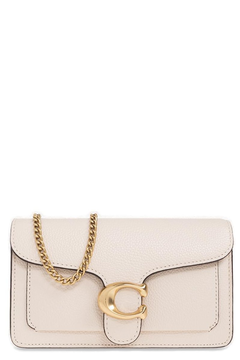 Coach Tabby Logo Plaque Chained Clutch Bag