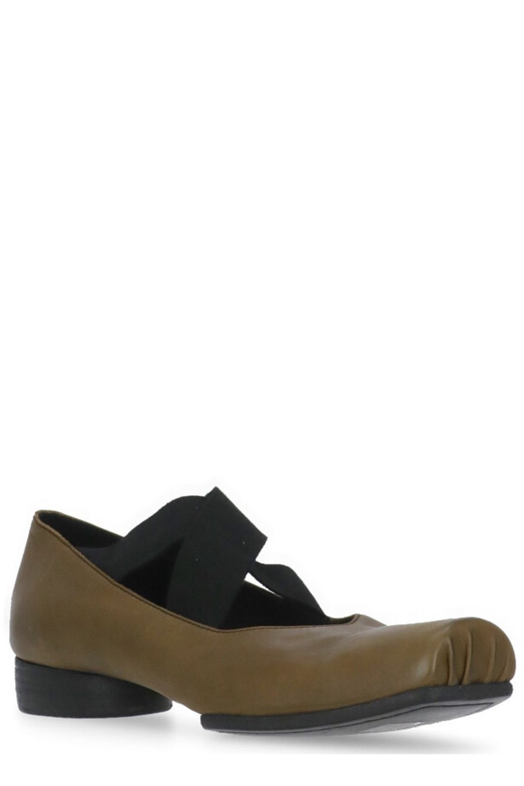 Uma Wang Square-Toe Strap-Detailed Ballerina Flats
