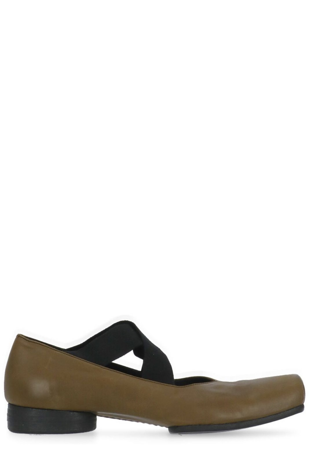 Uma Wang Square-Toe Strap-Detailed Ballerina Flats