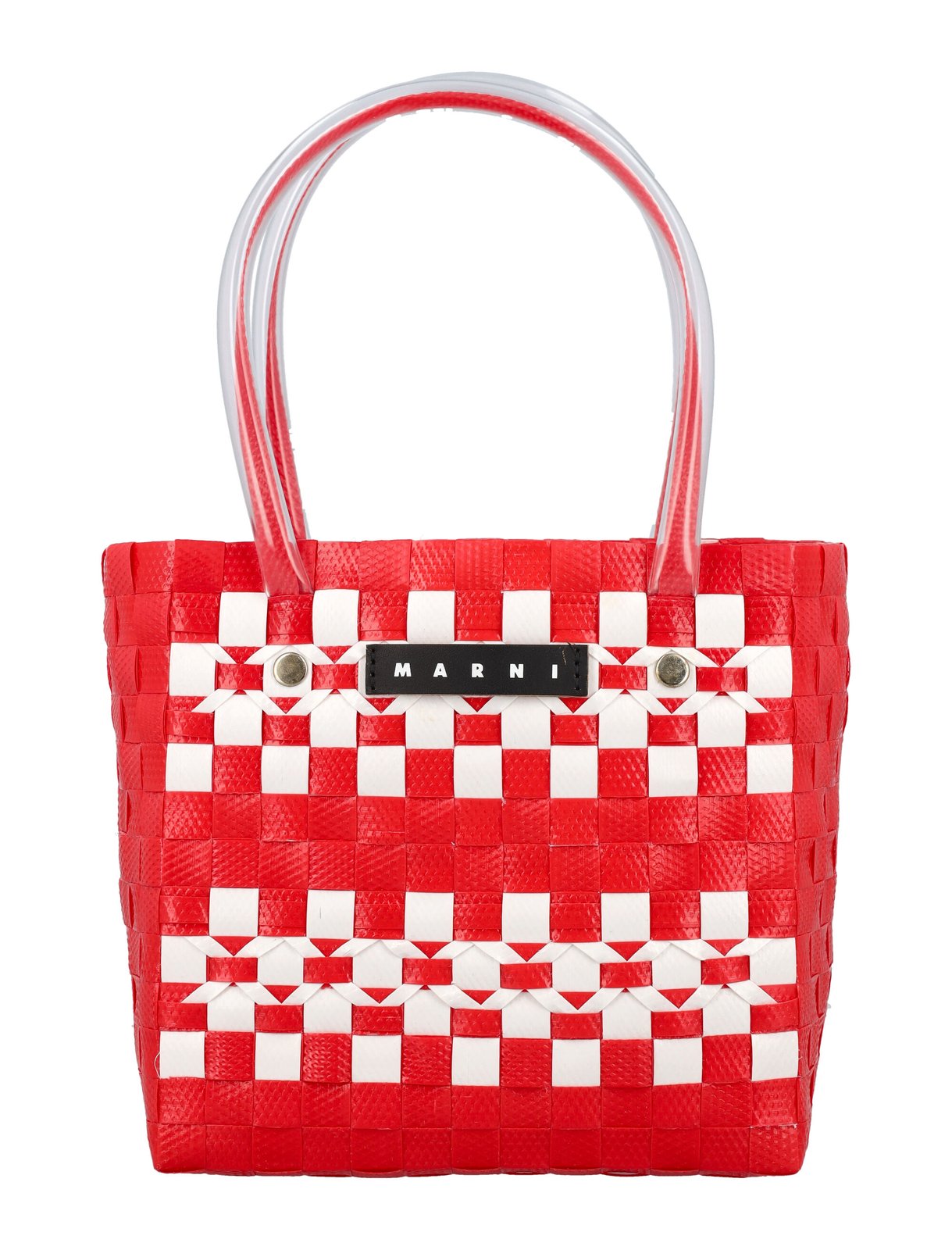 Marni Kids Woven-Designed Top Handle Bag