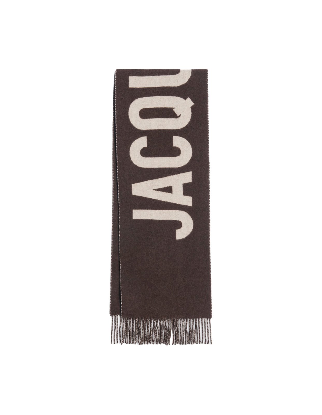 Jacquemus Logo Detailed Fringed Edge Scarf