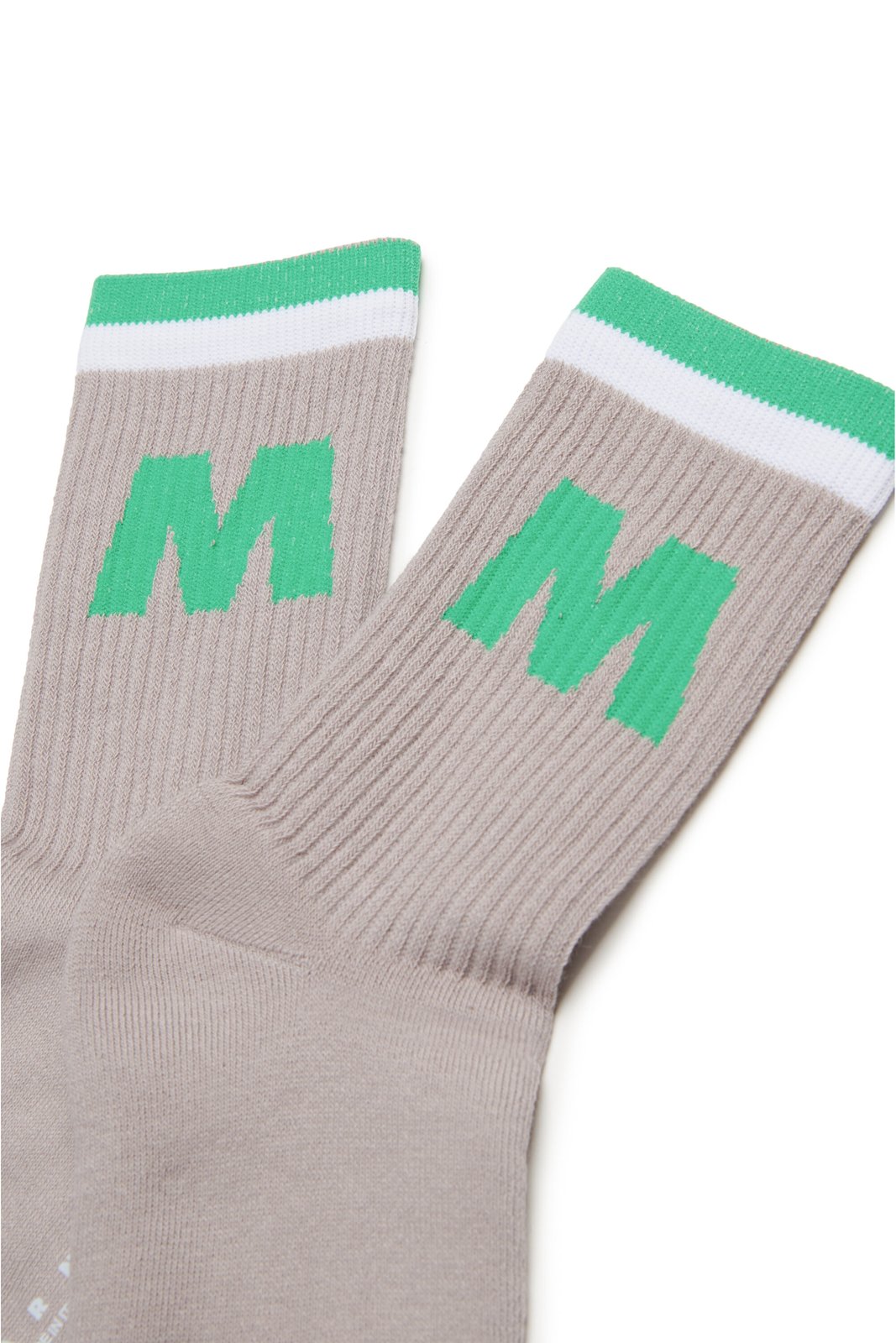 Marni Kids Logo Intarsia-Knit Striped Ankle Socks
