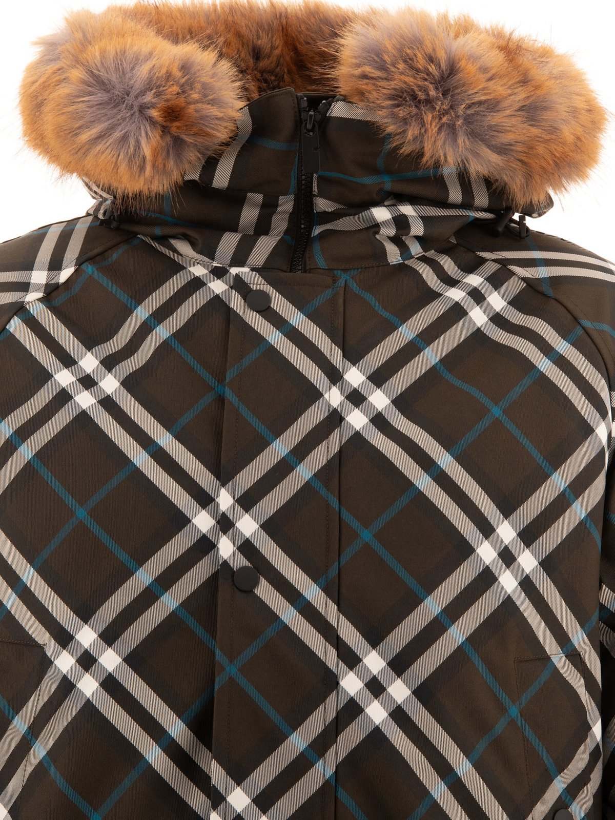 Burberry Checked Hooded Puffer Jacket