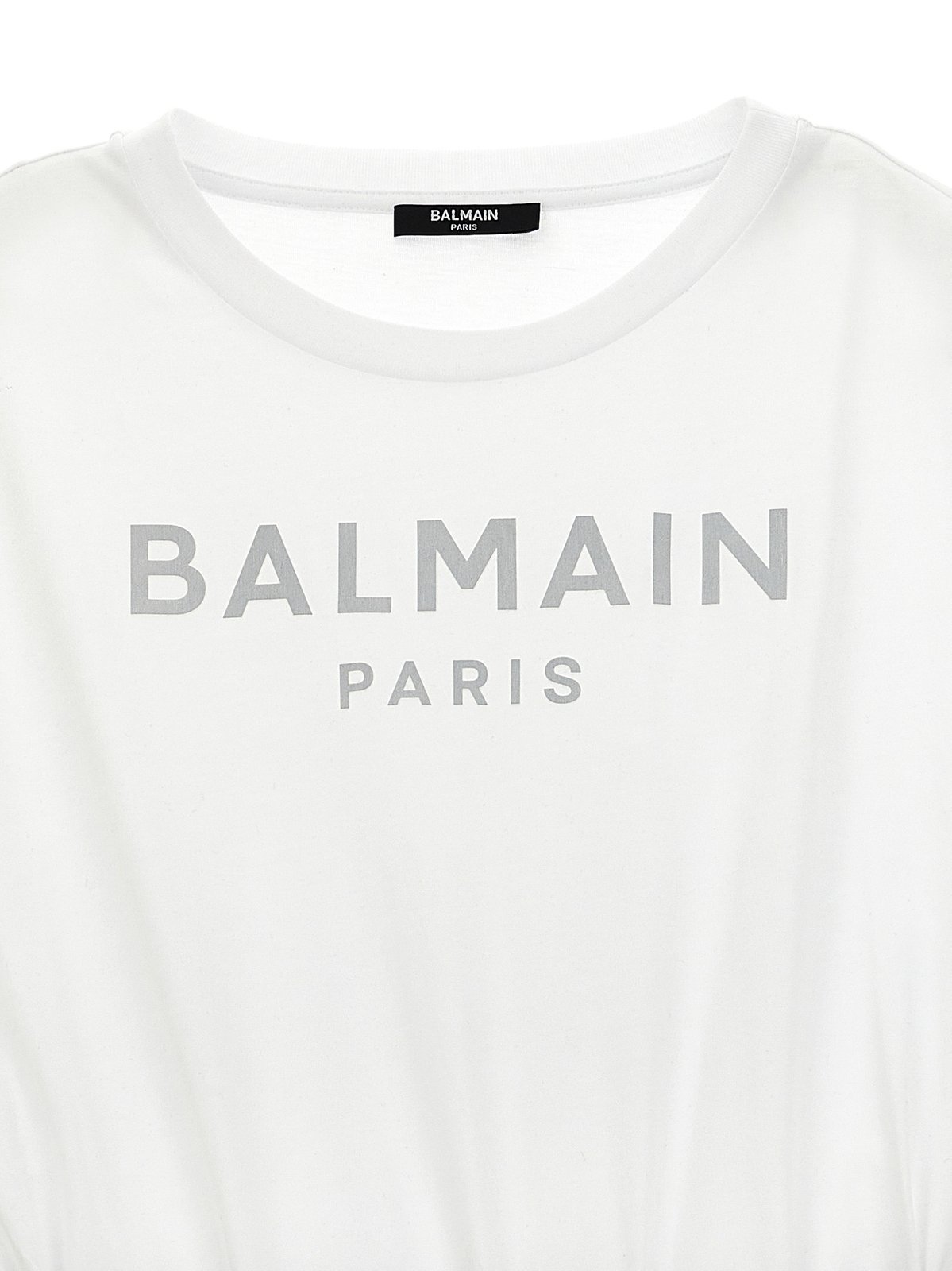 Balmain Kids Logo Printed Crewneck Dress
