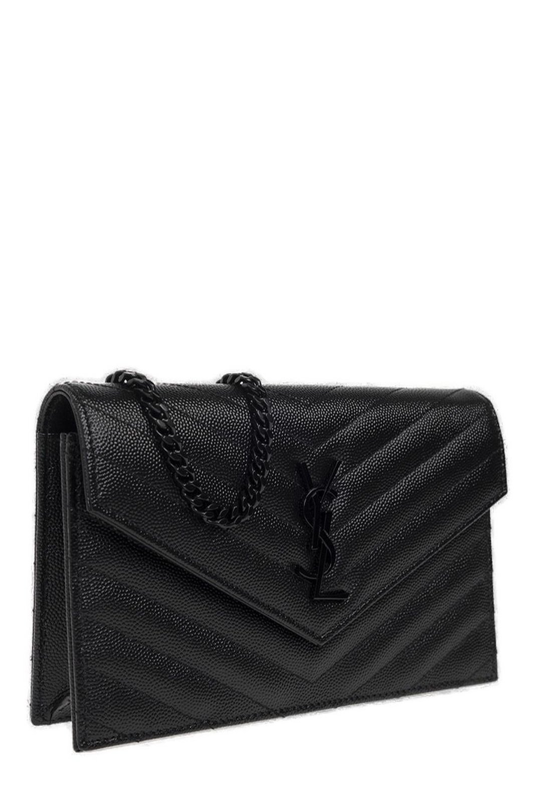 Saint Laurent Cassandre Logo Plaque Wallet