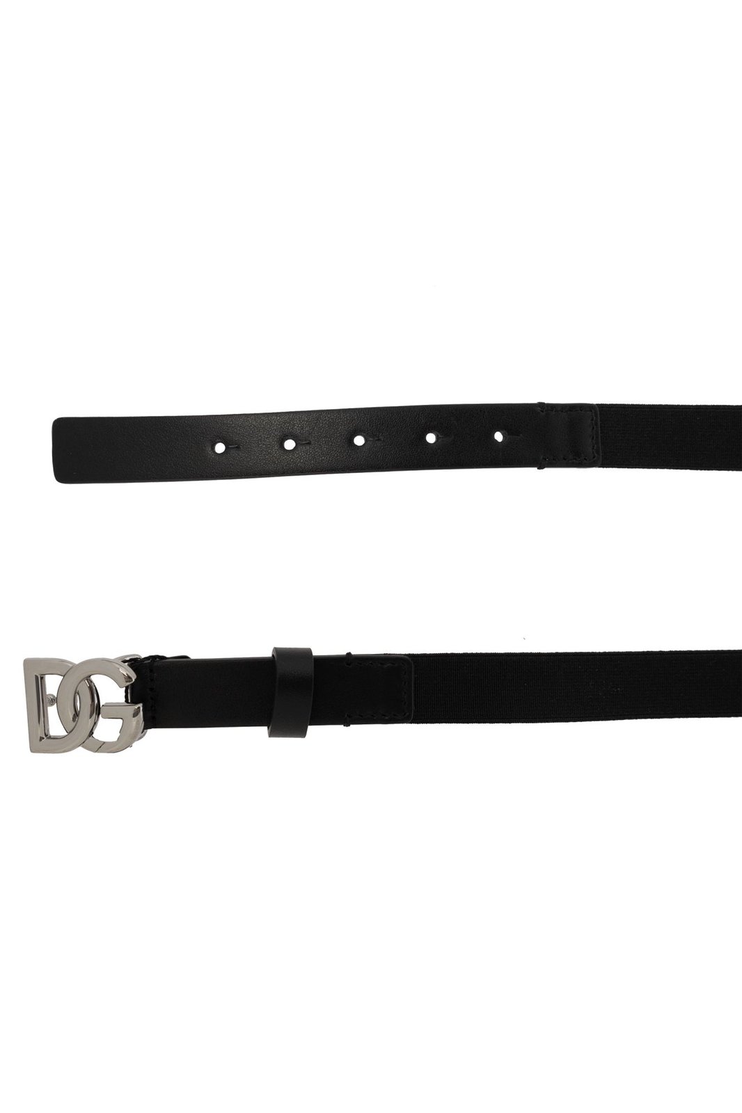 Dolce & Gabbana Kids DG Logo Plaque Buckle Belt