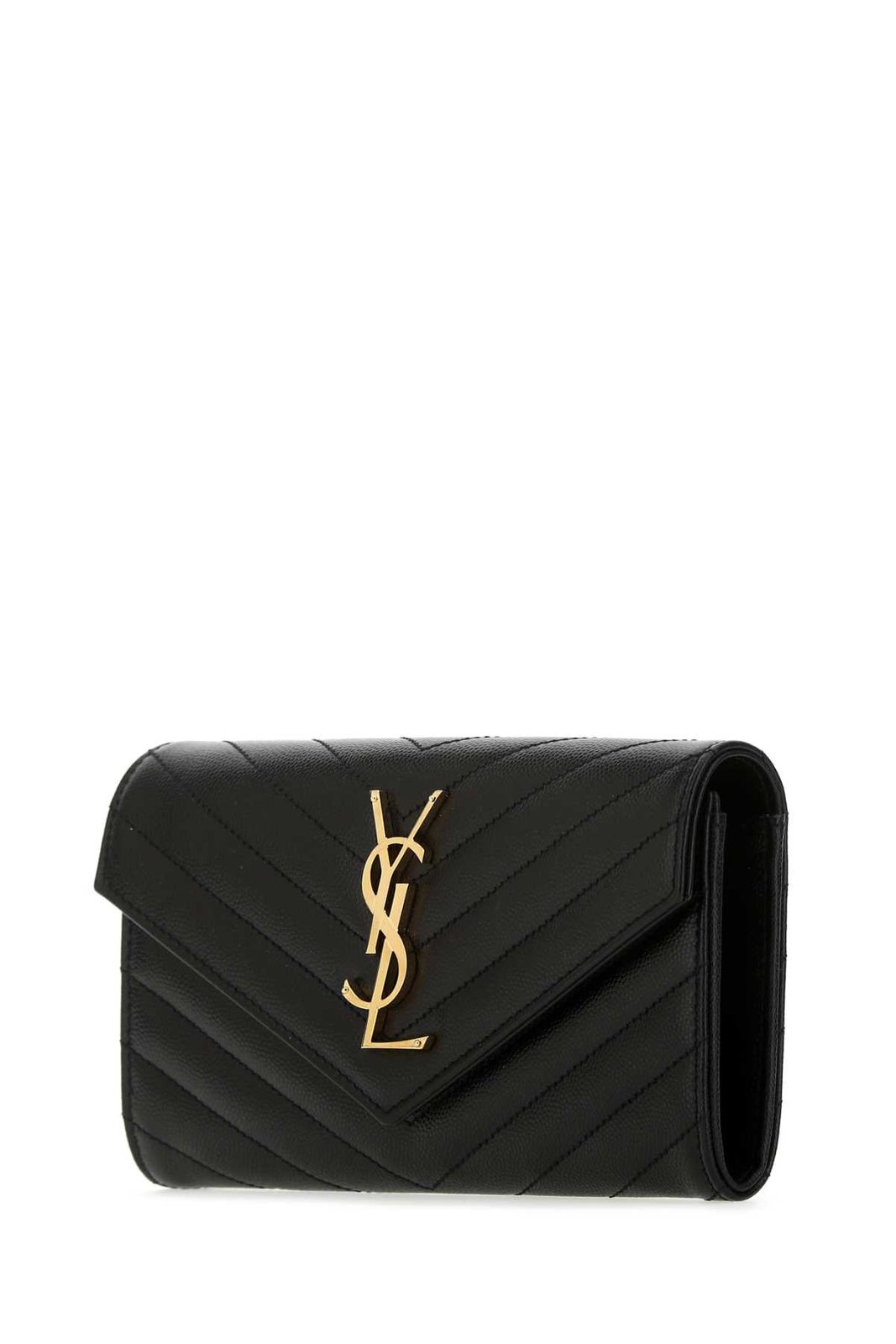 Saint Laurent Grain De Poudre Monogram Wallet