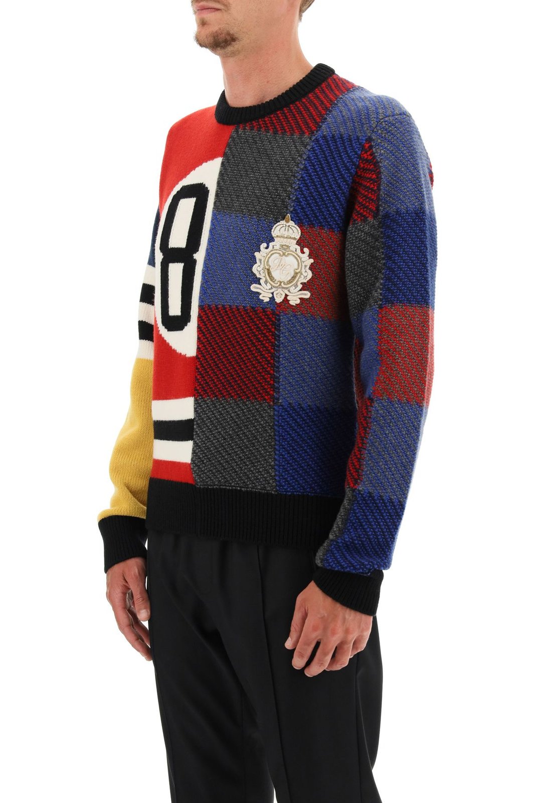 Dolce & Gabbana Colour Block Patchwork Jumper