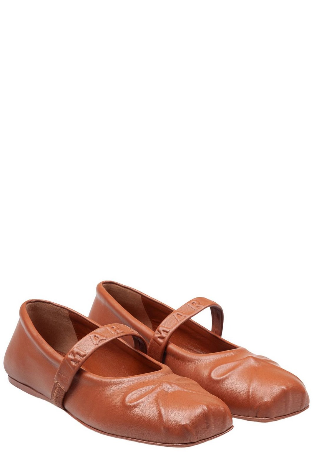 Marni Logo Embossed Ballet Flats