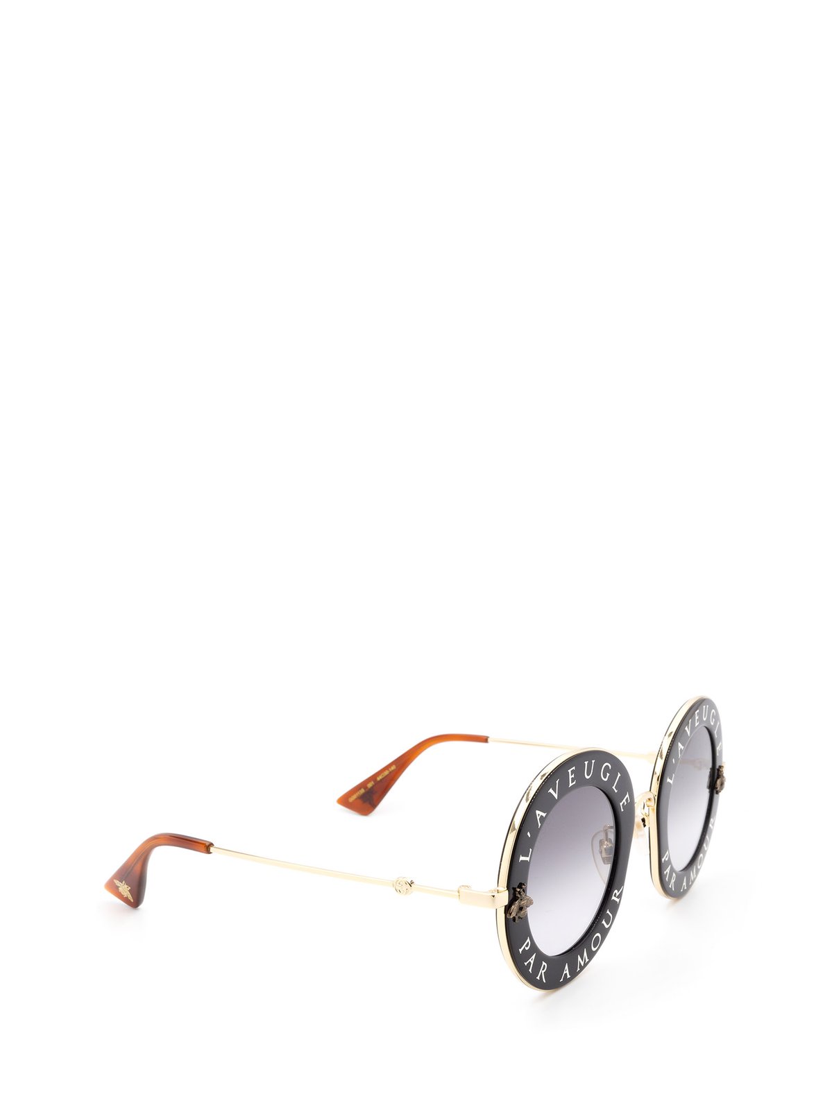 Gucci Eyewear Slogan Printed Round 
