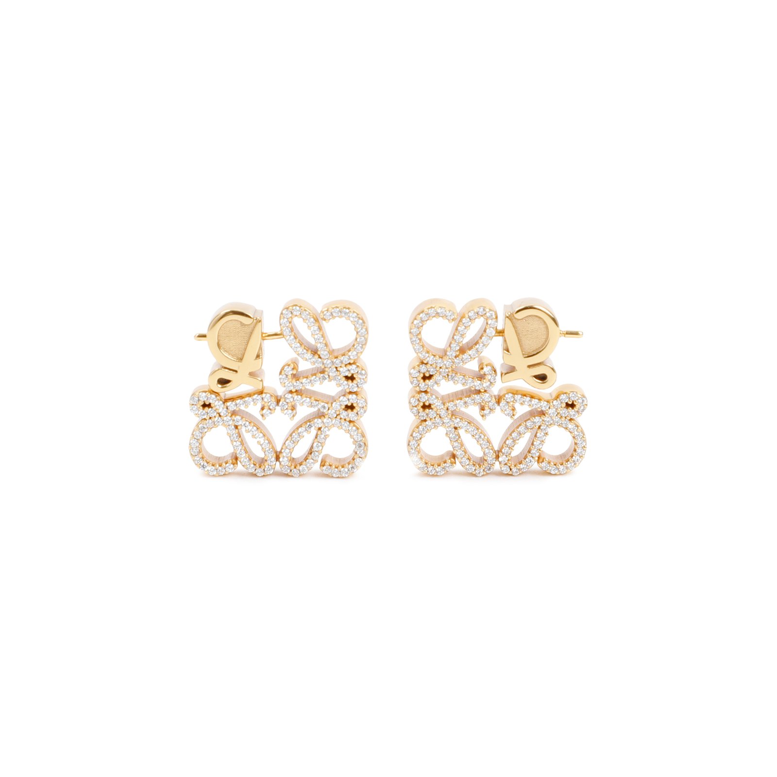 キラキラ☆LOEWE ロエベ パヴェ アナグラムピアス クリスタル ロエベ パヴェ アナグラム ピアス