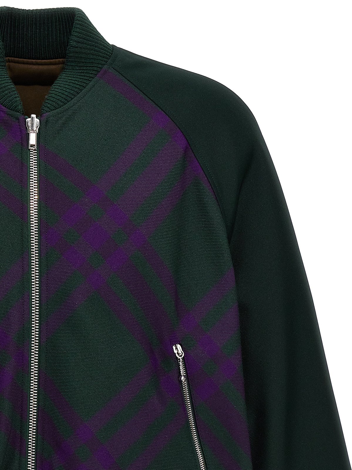 Burberry Checked Zipped Reversible Bomber Jacket