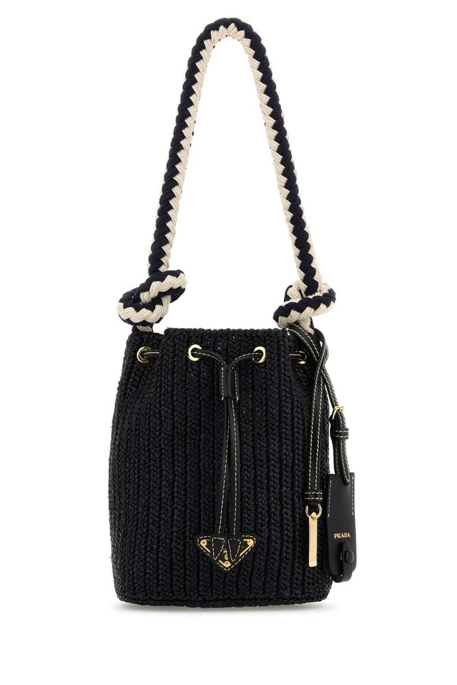 【PRADA】ウーブン ドローストリング バケット バッグ☆SALE中 プラダ ウーブン ドローストリング バケット バッグ
