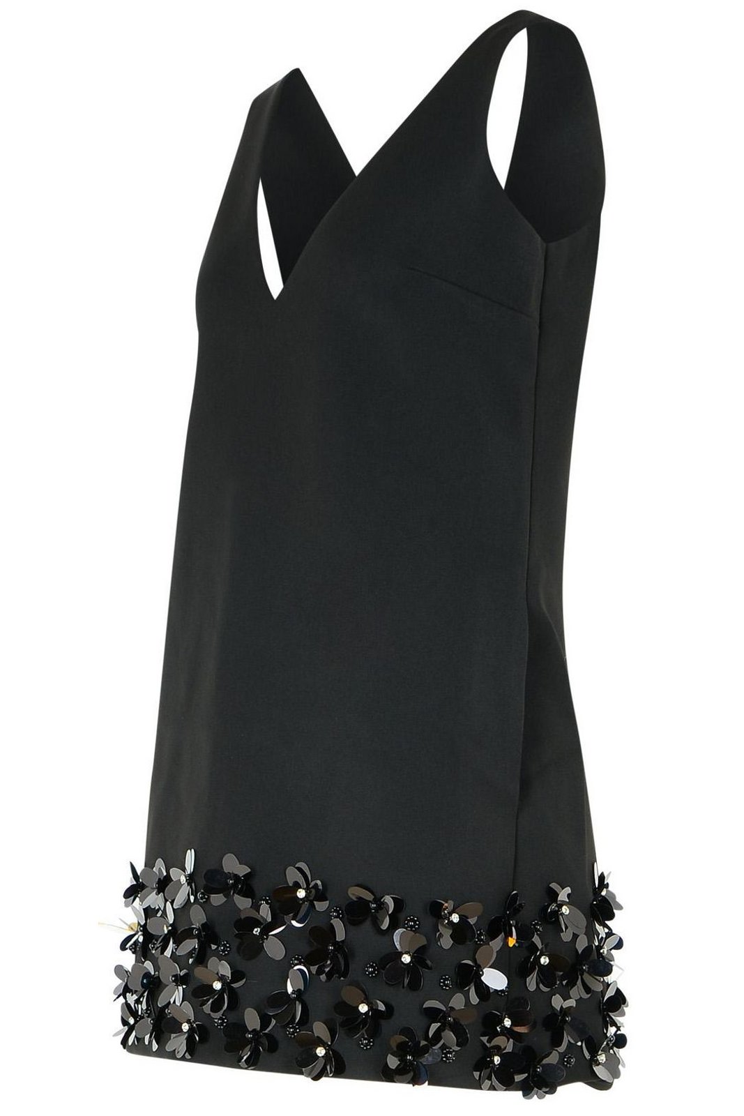 Self-Portrait Crepe 3D Sequined Mini Dress