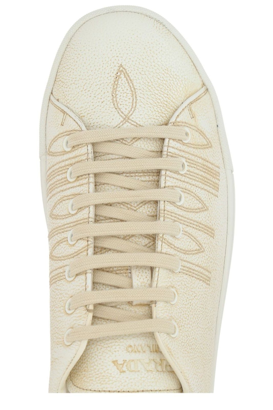 スニーカー PRADA SNEAKER (2EE448FG0013LRE F0K74) Prada Logo-Embossed Lace-Up Sneakers – Cettire