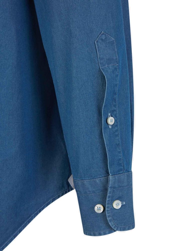 LOROPIANA 안드레 버튼 데님 셔츠