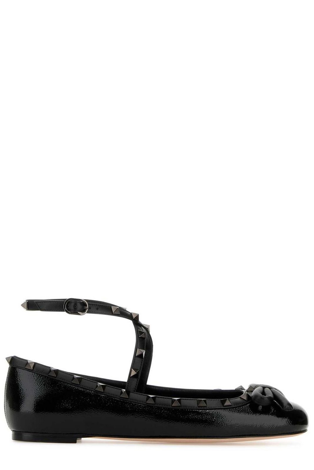 발렌티노가라바니 락스터드 보우 디테일 플랫 슈즈 5W2S0HB6BLC 0NO