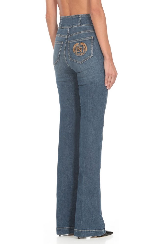 Elisabetta Franchi Bell-Bottom Stretched Jeans – Cettire