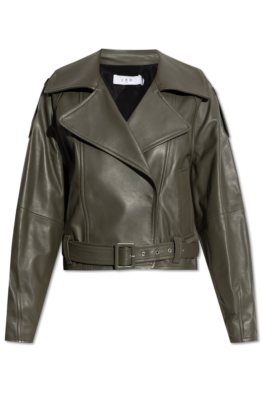 OHOTORO Leather Jacket ダークブラウン Women's Chocolate Brown Leather Biker Jacket