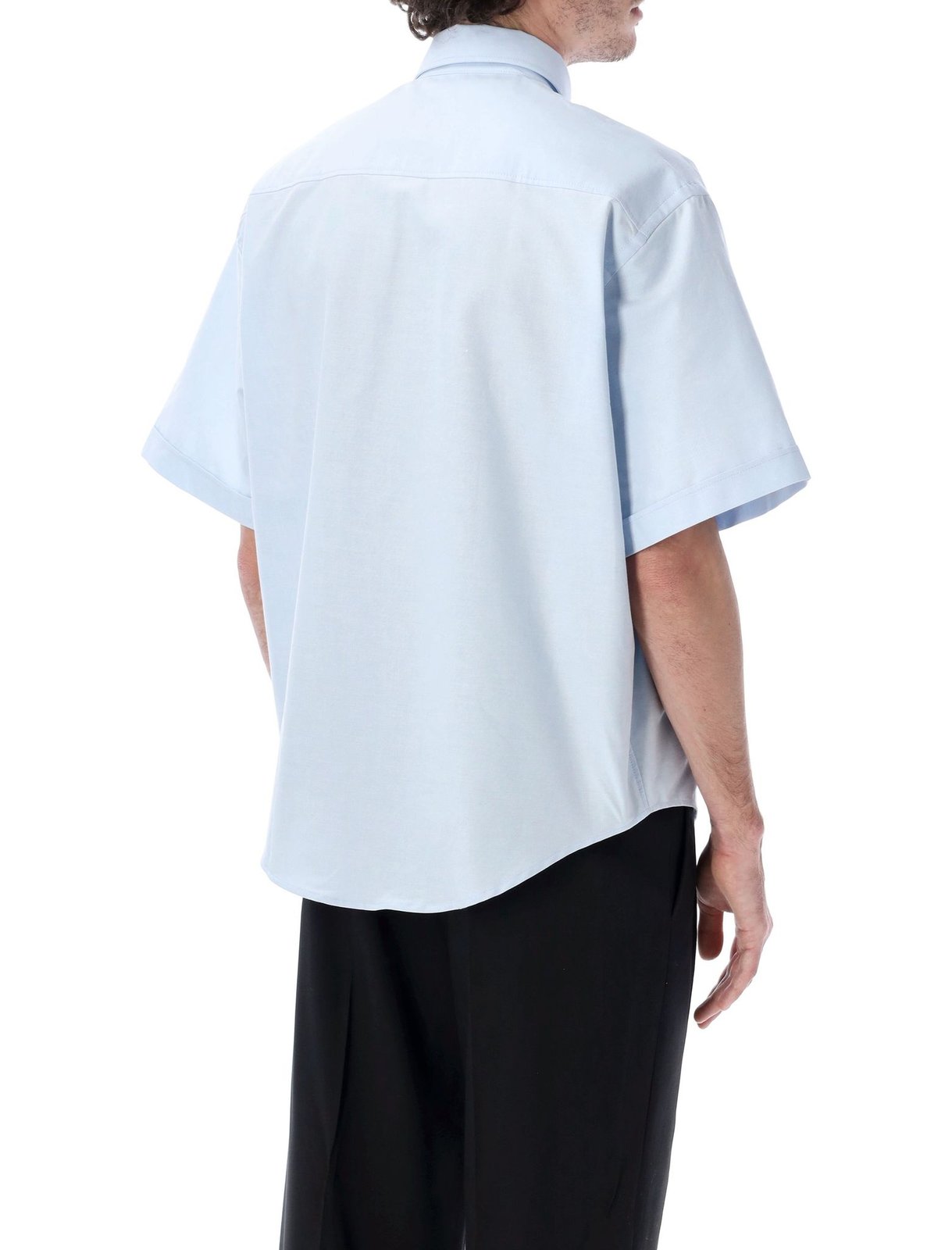 ◆ami9622◆ AMI Short-Sleeved Curved Hem Shirt – Cettire