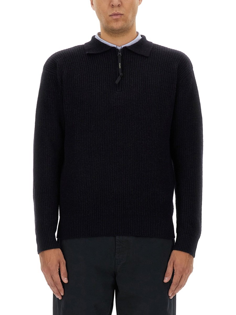 トップス ASPESI / cashmere wool knit sweater M Aspesi - Wool and cashmere sweater green - The Corner