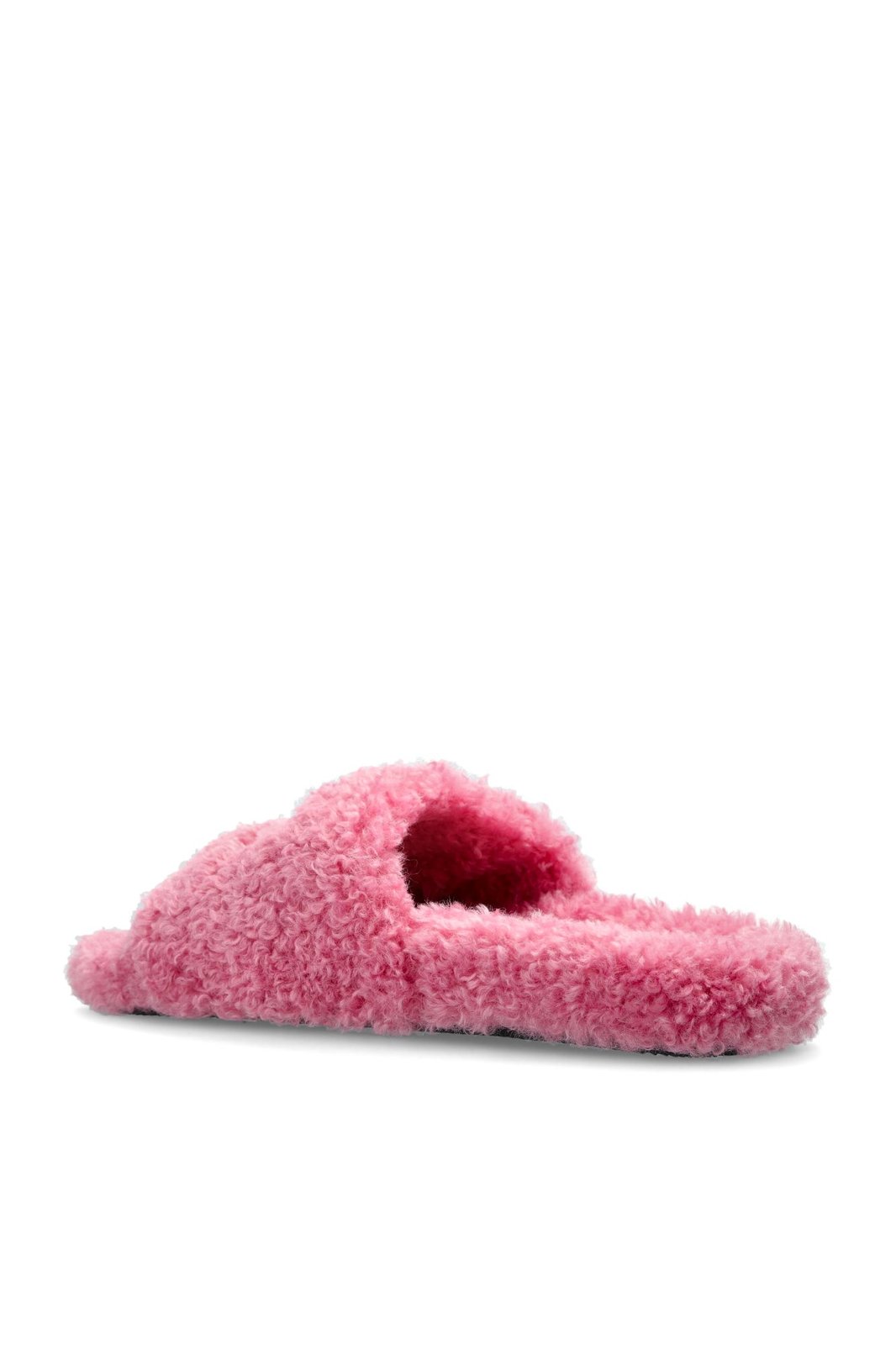 Balenciaga Furry Logo Embroidered Sandals