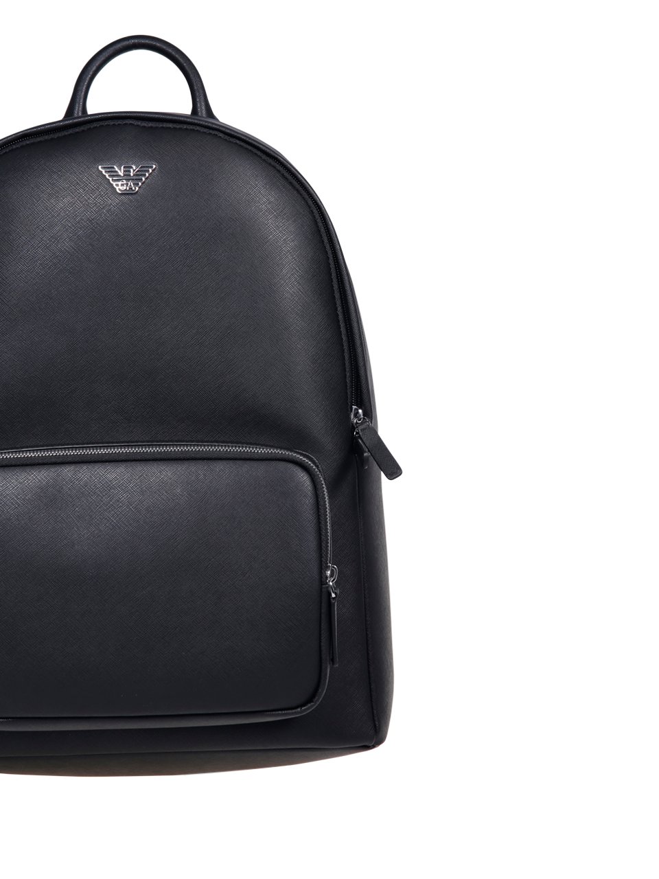 Emporio Armani Logo Plaque Zipped Backpack