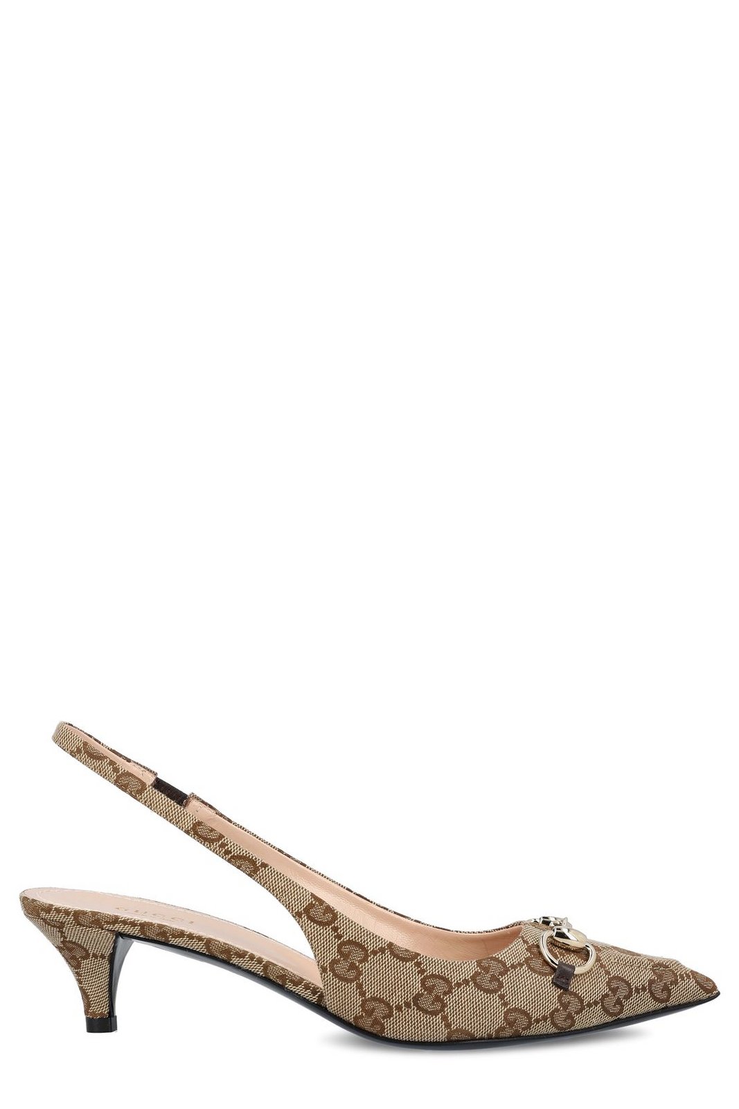 Gucci GG Monogrammed Slingback Pumps