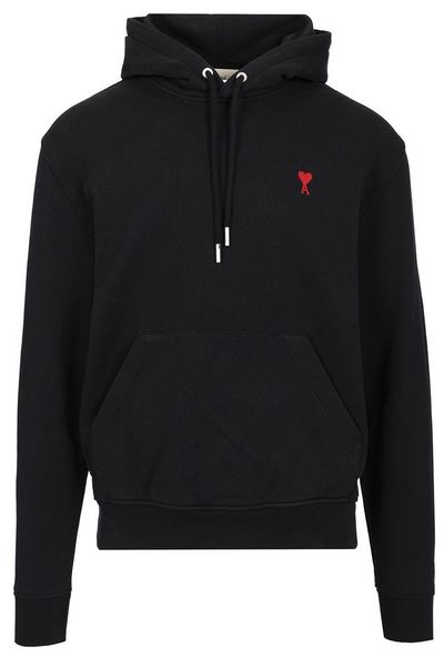 AMI Paris Long-Sleeved Drawstring Hoodie