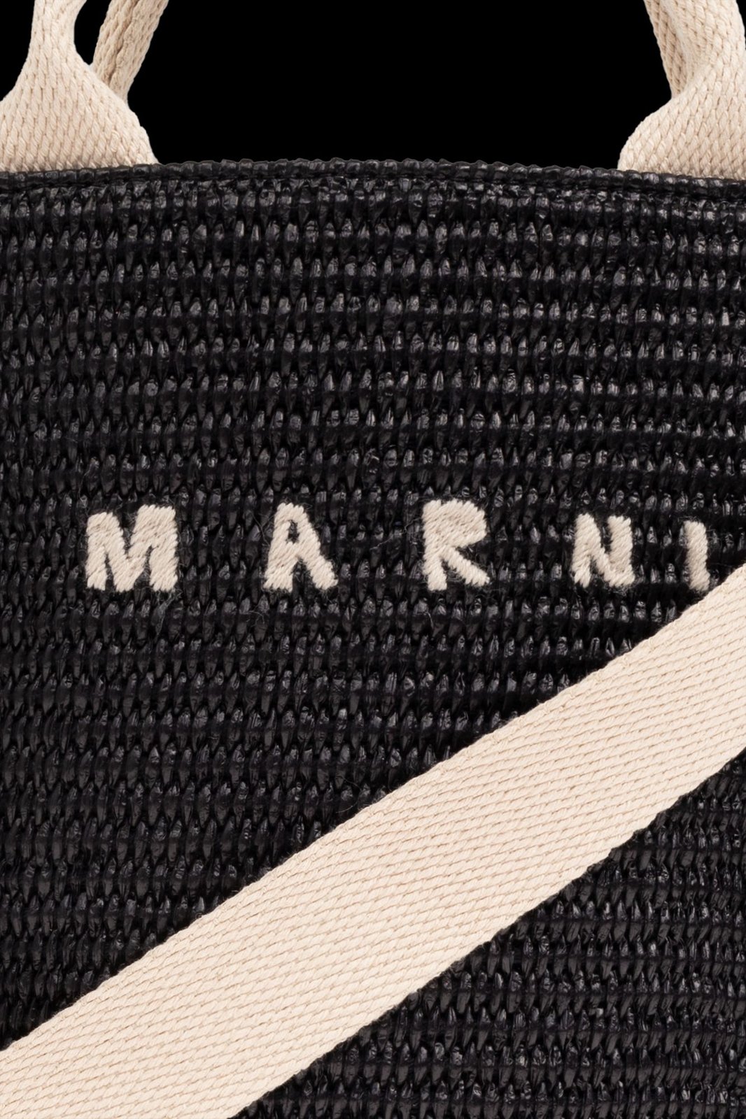 『MARNI 』 ロゴエンブロイダリー ショルダーバッグ MARNI 』 ロゴエンブロイダリー ショルダーバッグ (MARNI/かご