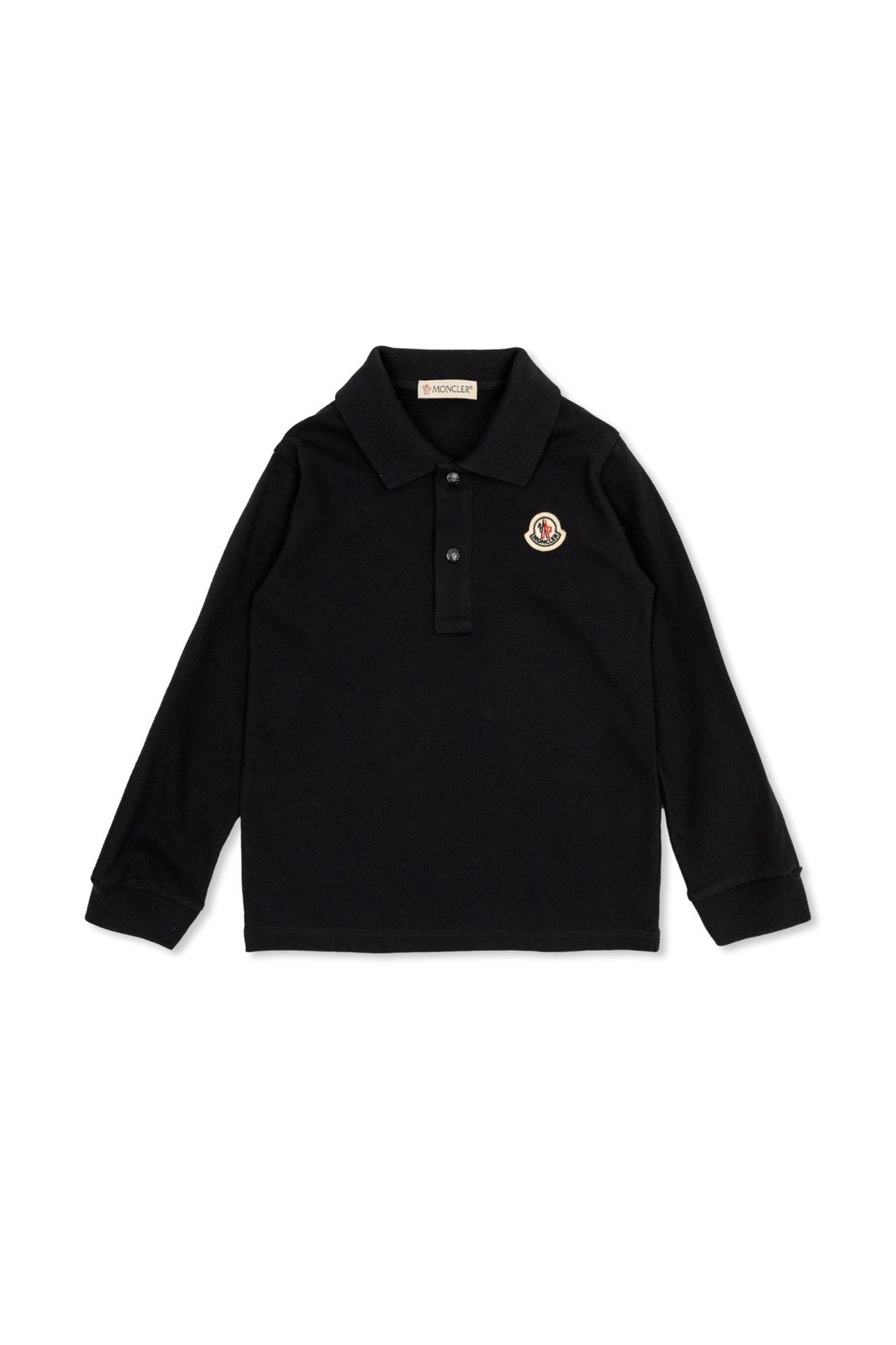 Moncler Enfant Logo Patch Long-Sleeved Polo Shirt