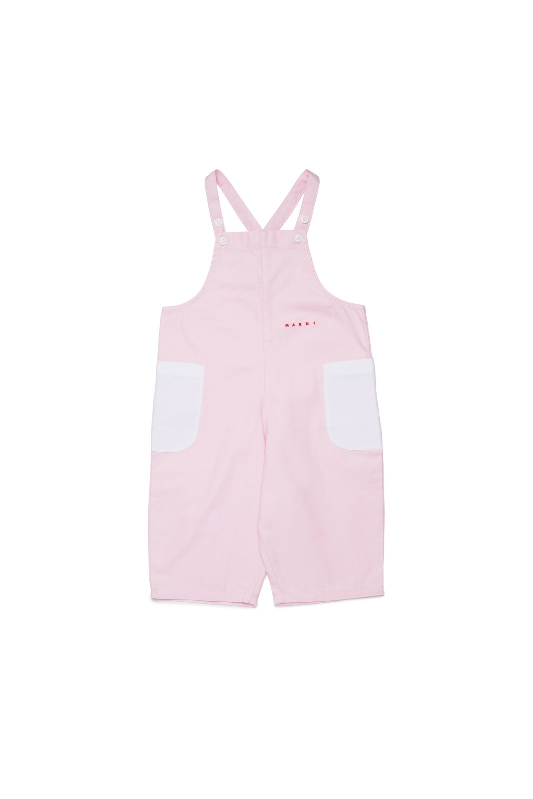 Marni Kids Logo Embroidered Dungarees