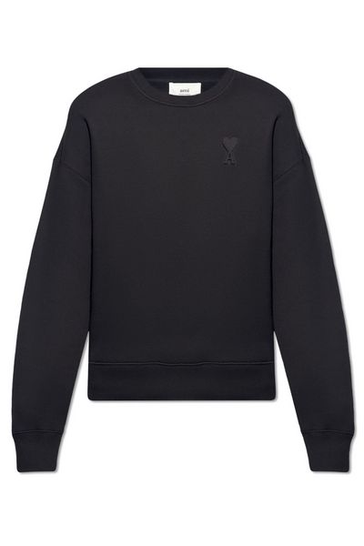 AMI Paris Ami De Coeur Logo Embroidered Hoodie
