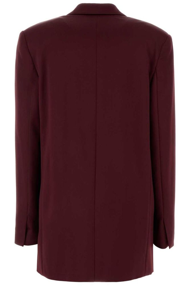 ALBERTA FERRETTI 더블 브레스트 새틴 블레이저