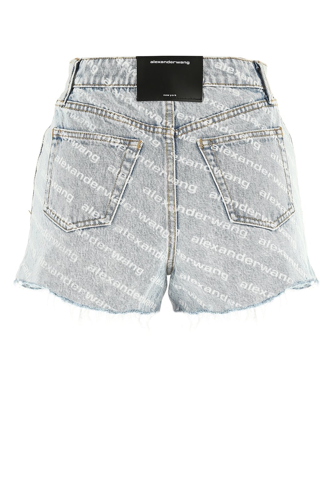 Alexander Wang Bite Logo Denim Shorts