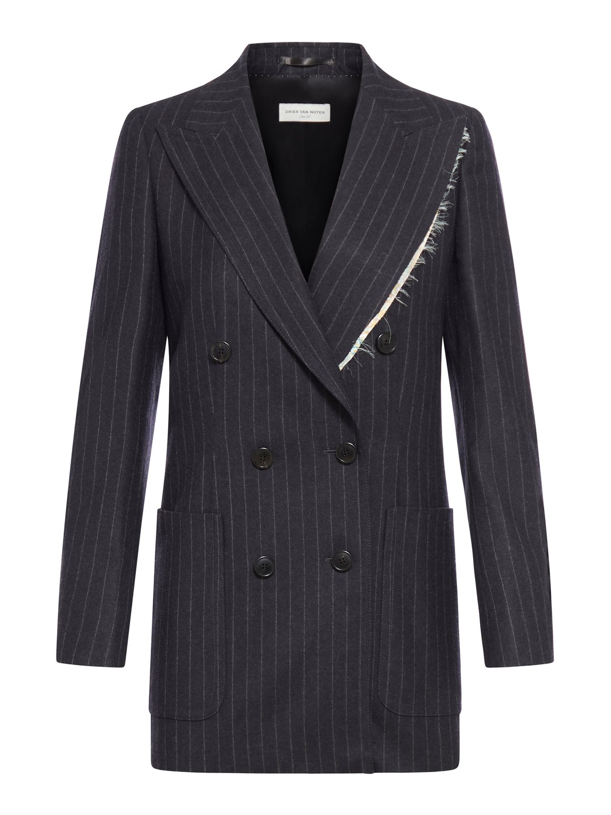 Dries Van Noten ダブルブレスト ストライプ ディテール ブレザー