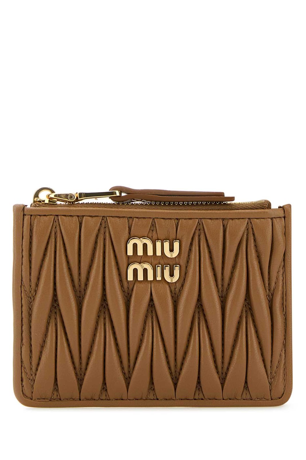 【Miu Miu 】ロゴレタリング キルティング カードホルダー ミュウミュウ(MIUMIU) カードケース レディース定期入れ・パス