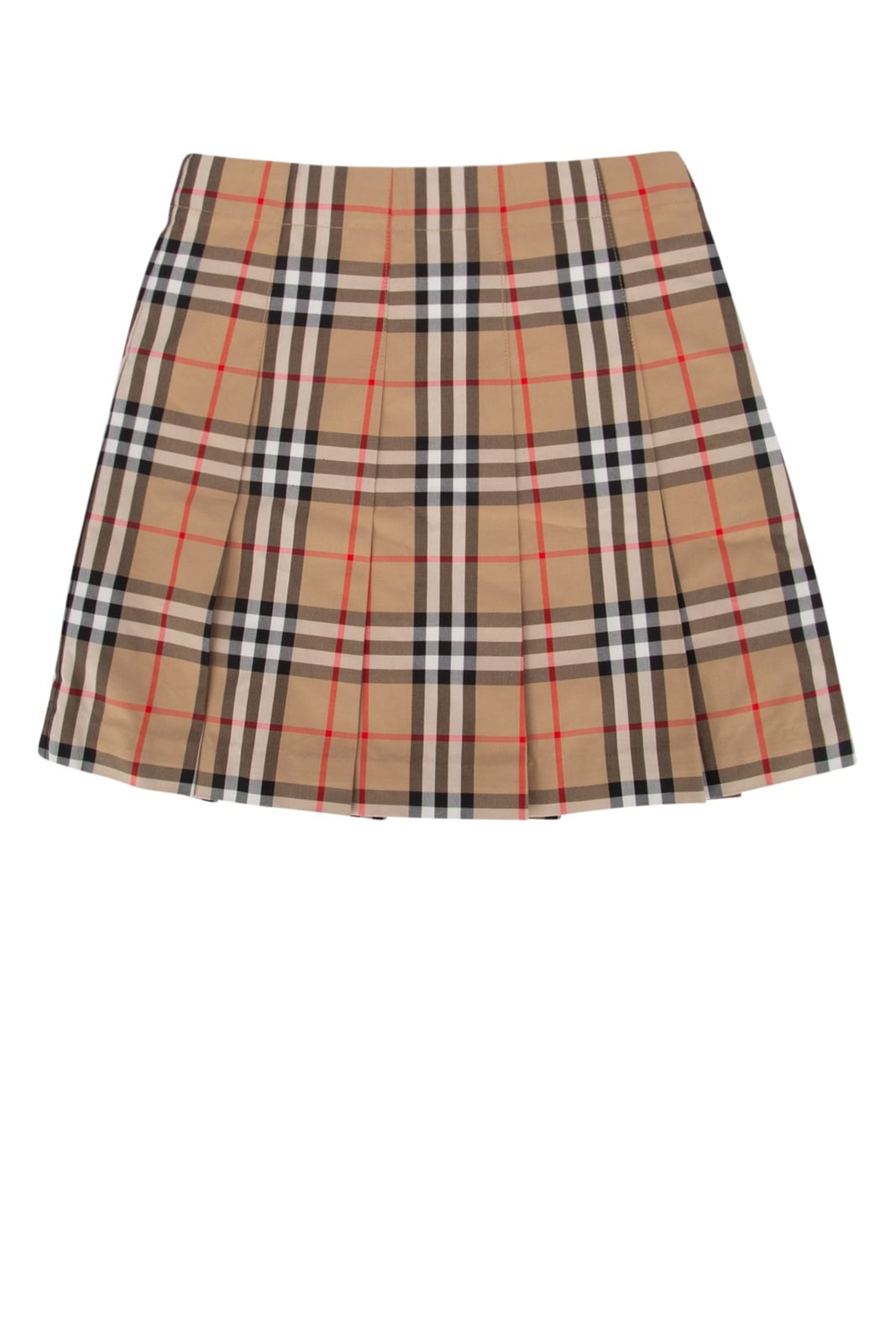 Burberry Kids Checked Pleated Skirt