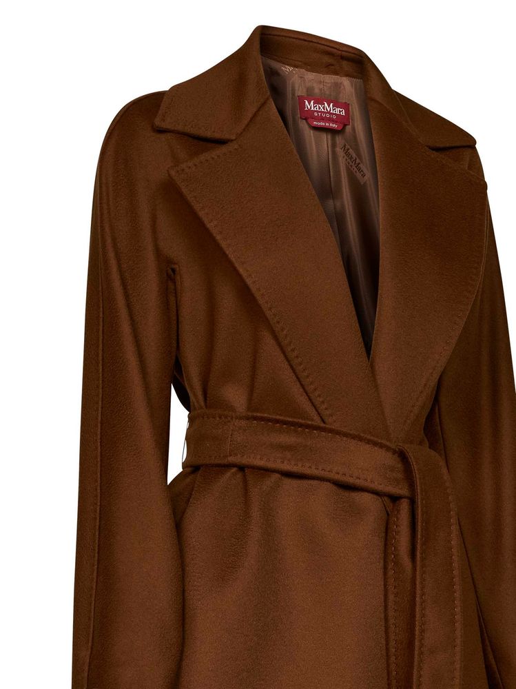 MAX MARA STUDIO 므스드라베나 벨티드 코트