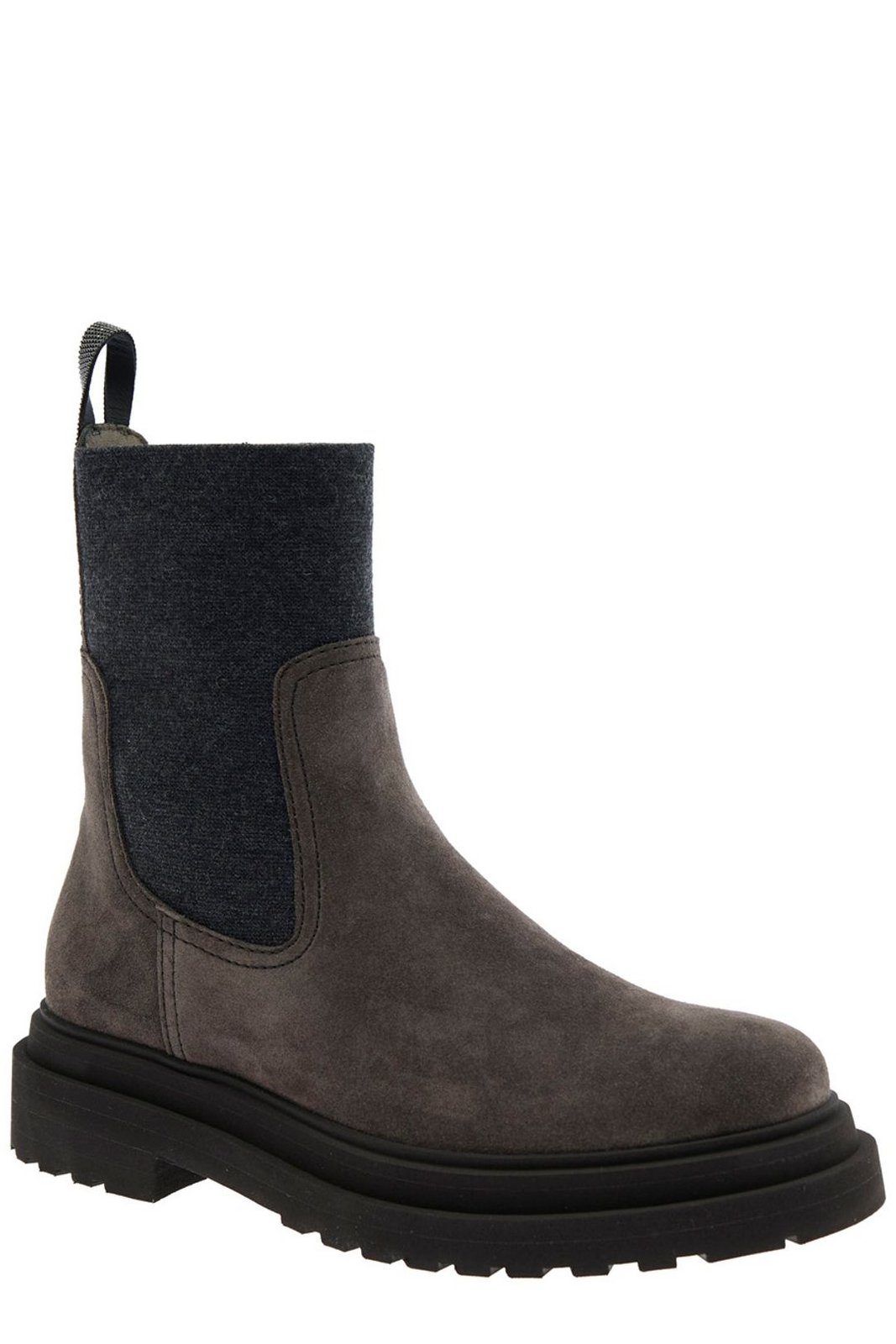 Brunello Cucinelli Round Toe Chelsea Boots