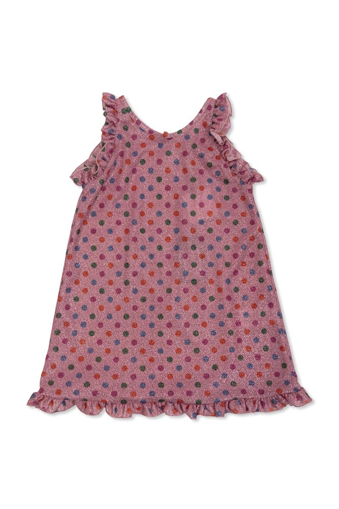 Oseree Kids 러플 폴카 도트 드레스