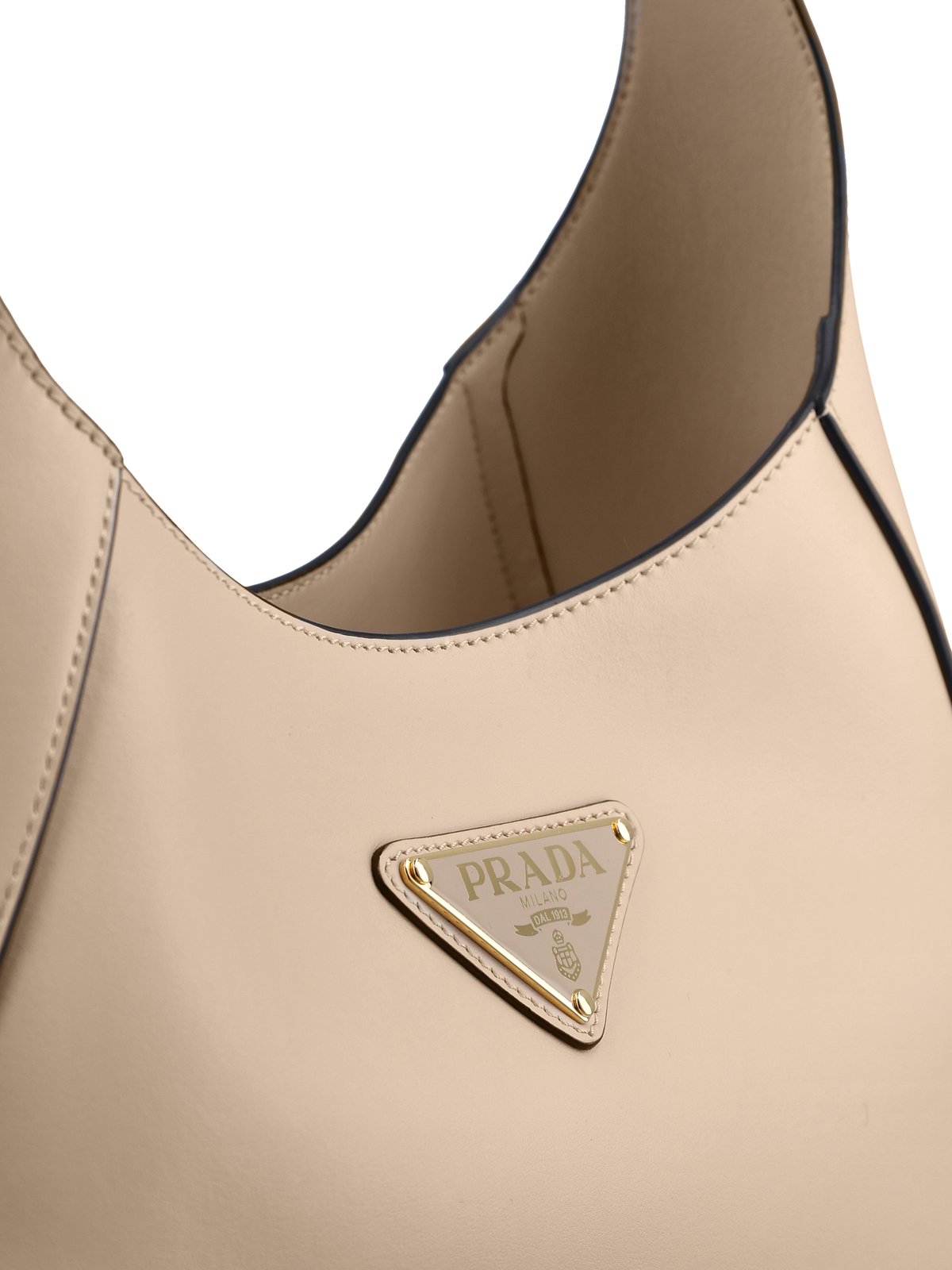 Prada Logo Plaque Medium Hobo Bag – Cettire