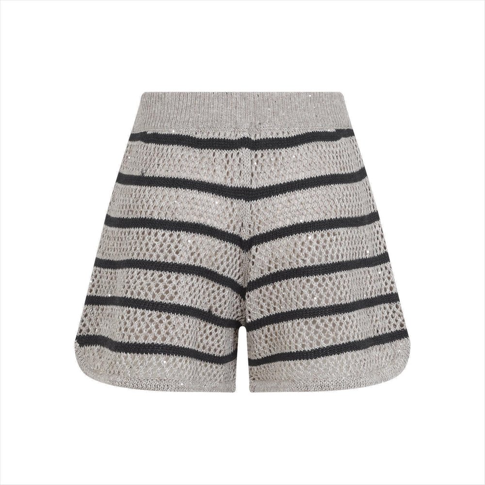 ショートパンツ BRUNELLO CUCINELLI Brunello Cucinelli Striped Knit Bermuda BRUNELLO CUCINELLI | Stripe Bermuda Shorts | Women | Lane