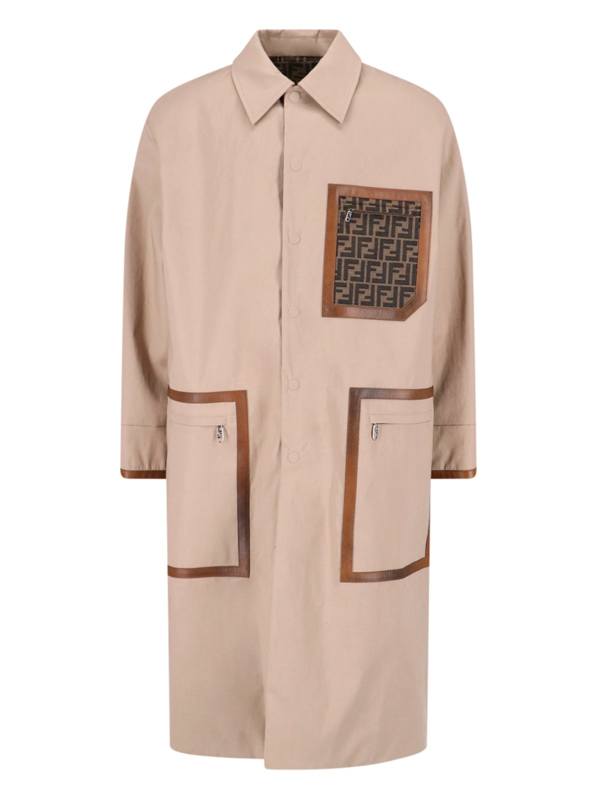 【関税込み】FENDI FF JACQUARD FABRIC TRENCH COAT FENDI - Ff Jacquard Trench Coat Fendi
